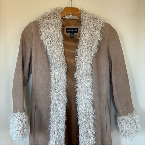 Free People Vintage Misdemeanor Penny Lane Long Leather Fur Coat - Picture 5 of 13